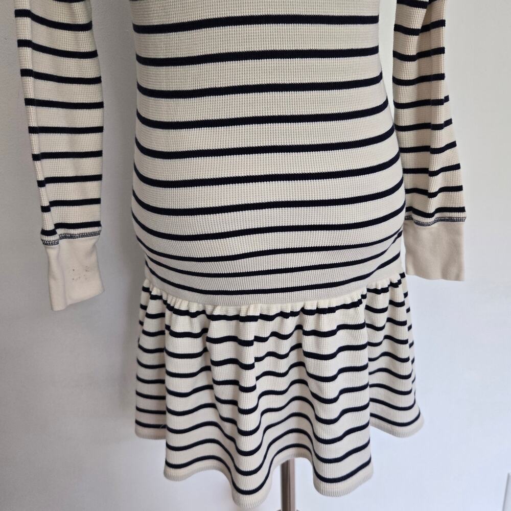 Lauren Ralph Lauren Women Drop Waist Dress Waffle Knit Preppy Fall Striped Small - Picture 8 of 13
